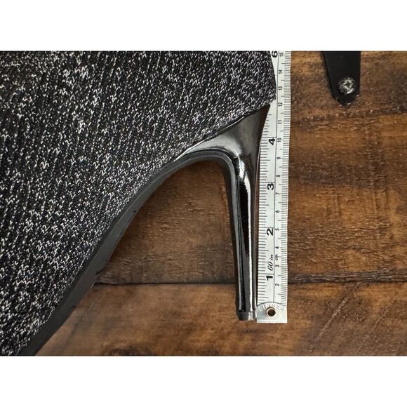 Black Metallic Knit Sock Booties NWOT - Picture 10 of 10